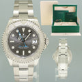 2019 MINT Rolex Yacht-Master 268622 Steel Rhodium 37mm Blue hand Watch Box