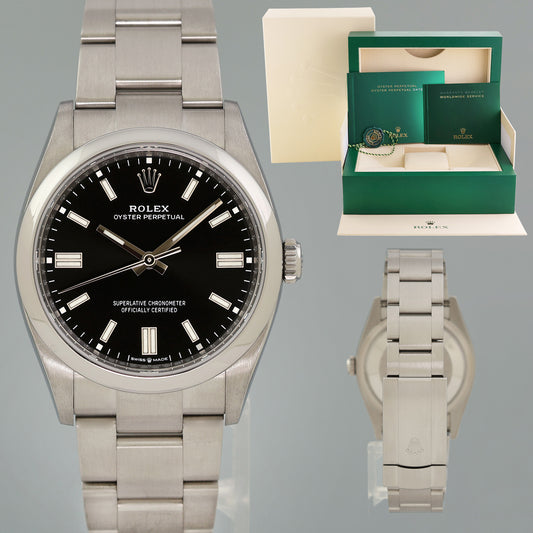 2023 MINT Rolex Oyster Perpetual 126000 36mm Black Dial Watch Box