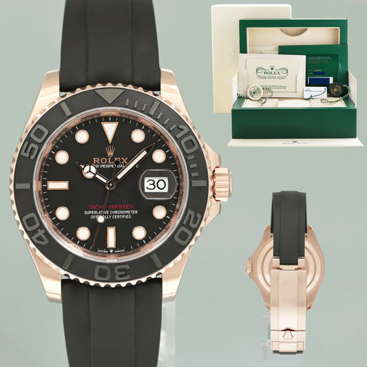 2024 CPO & PAPERS Rolex Yacht-Master 126655 Everose 40mm Oysterflex Watch Box