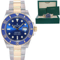 2023 MINT Rolex Submariner 126613LB Blue Two Tone Gold Steel 41mm Watch Box