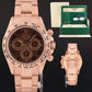 RSC PAPERS Rolex Daytona Chrono Rose Gold Chocolate Arabic 116505 Chrono Watch