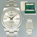 2024 NEW PAPERS Rolex Oyster Perpetual 41mm Silver Oyster 124300 Watch Box