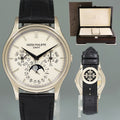 Patek Philippe 5140G 37mm White Gold Perpetual Calendar Grand Complication Watch Box