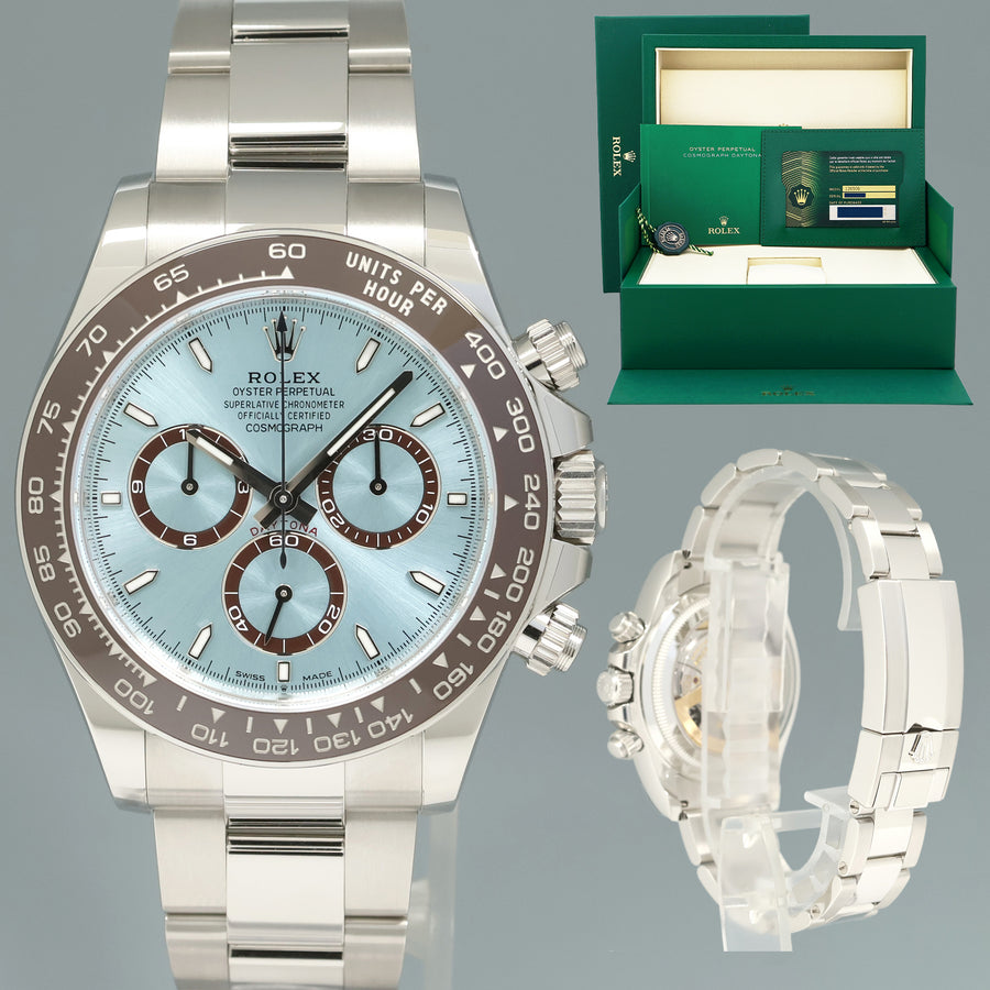2026 NEW PAPERS Rolex Daytona 126506 Platinum Glacier Blue Ceramic Bezel Watch Box