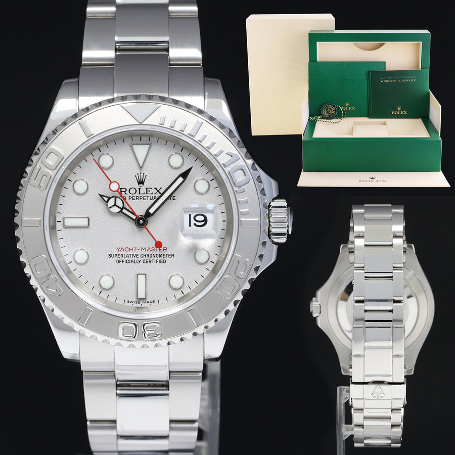 2009 MINT Rolex Yacht-Master 16622 Steel Platinum Bezel Oyster 40mm Watch Box
