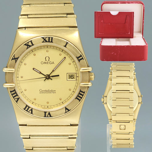 Omega Constellation 33mm Yellow Gold 398.0872 Quartz Watch