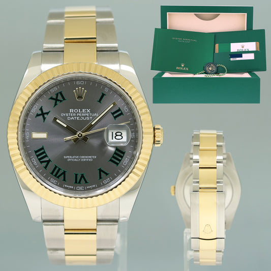 MINT PAPERS 126333 Rolex DateJust 41 Two Tone Yellow Gold Wimbledon Watch Box