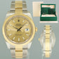 MINT 2023 Rolex DateJust 41 Two Tone Yellow Gold Steel Oyster 126303 Champagne Watch