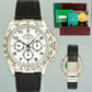 1999 MINT Rolex Daytona White Gold Zenith 16519 White Arabic Dial Leather Watch Box