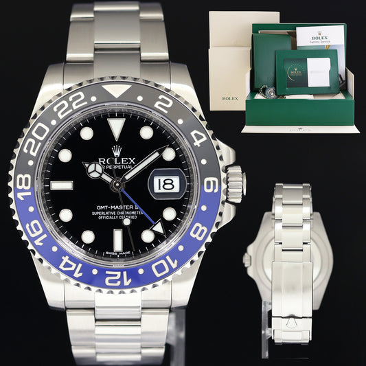 2024 RSC SERVICE Rolex GMT Master II 116710 BLNR Steel Ceramic Batman Blue Watch