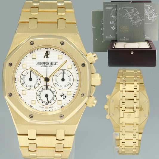 MINT PAPERS Audemars Piguet Royal Oak 25960BA Yellow Gold 39mm Chrono Watch Box