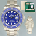 2026 RSC Papers Rolex Submariner Smurf 116619 White Gold Blue 40MM Watch Box
