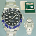 MINT Papers Rolex GMT Master II 116710 BLNR Steel Ceramic Batman Blue Watch