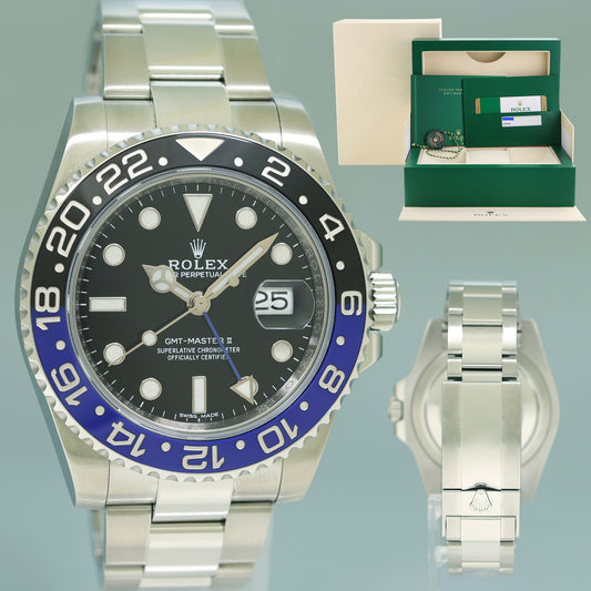 MINT Papers Rolex GMT Master II 116710 BLNR Steel Ceramic Batman Blue Watch