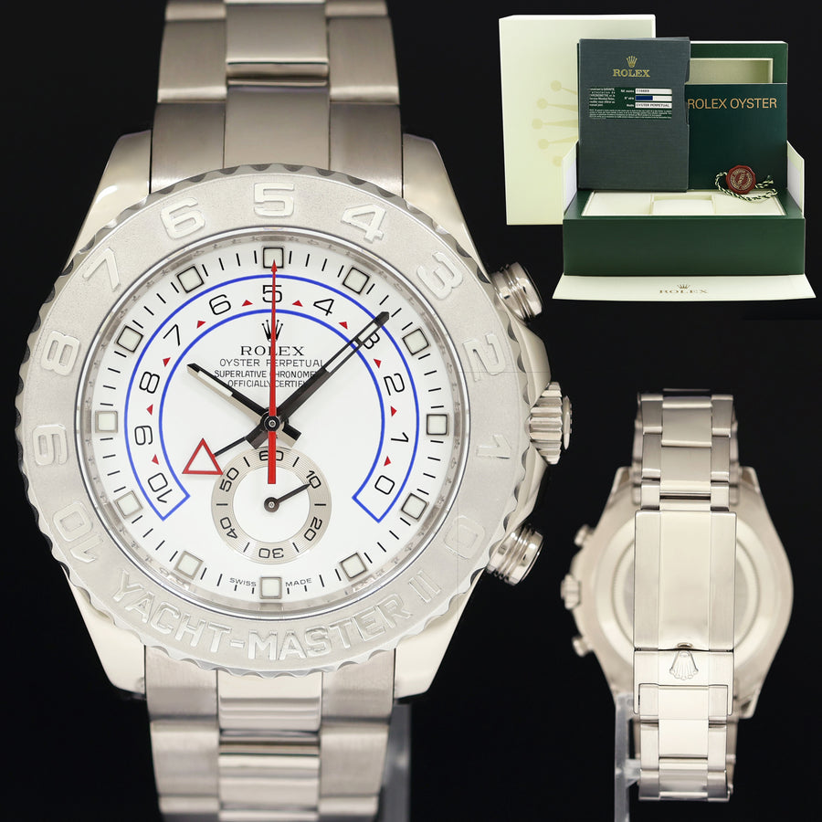 PAPERS MINT Rolex Yacht-Master II 2 White Gold Oyster 44mm 116689 Watch Box