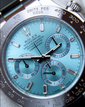 2020 NEW PAPERS Rolex Daytona 116506 Platinum Glacier Blue Diamond Baguette Watch
