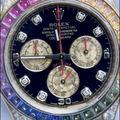 MINT Papers Rolex Daytona 116598RBOW Yellow Gold Rainbow Diamond Sapphire Watch Box