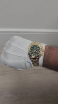 2021 NEW PAPERS Rolex Daytona 116508 Green Yellow Gold Chrono John Mayer Watch Box