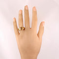 Cartier Vintage Estate 18k Yellow Gold 0.15ctw Diamond & Citrine Ring & Box