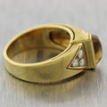 Cartier Vintage Estate 18k Yellow Gold 0.15ctw Diamond & Citrine Ring & Box