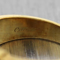 Cartier Vintage Estate 18k Yellow Gold 0.15ctw Diamond & Citrine Ring & Box
