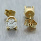 Modern 14k Yellow Gold 1.20ctw Diamond Earring Studs