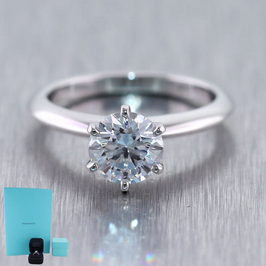 Tiffany & Co. Platinum 1.34ct Diamond Solitaire Engagement Ring