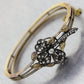 Antique Victorian 14k Yellow Gold 0.75ctw Diamond Clover Bangle Bracelet