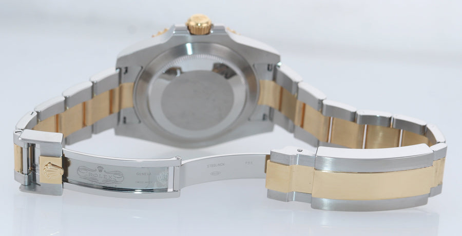 2015 MINT BOX PAPERS Rolex Submariner Blue Ceramic 116613 Two Tone Gold Watch