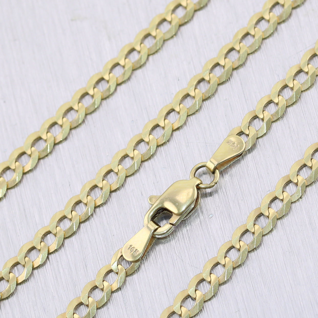 Men's 7.56g 14k Yellow Gold Cuban Link Chain 20" Necklace