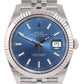 NEW 2024  PAPERS Rolex DateJust 41 Blue Stick Jubilee Fluted 126334 Watch Box