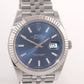 NEW 2024  PAPERS Rolex DateJust 41 Blue Stick Jubilee Fluted 126334 Watch Box