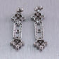 Vintage Estate 14k White Gold 1ctw Diamond Dangle Earrings