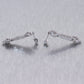 Vintage Estate 14k White Gold 1ctw Diamond Dangle Earrings