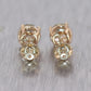 14k Yellow Gold 2.08ctw Diamond Stud Earrings