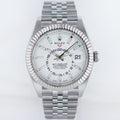 2022 NEW PAPERS Rolex Sky-Dweller Steel White Gold Fluted Jubilee 326934 Watch Box