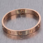 2018 Cartier 18k Rose Gold 4 Diamond Love Bangle Bracelet Size 16