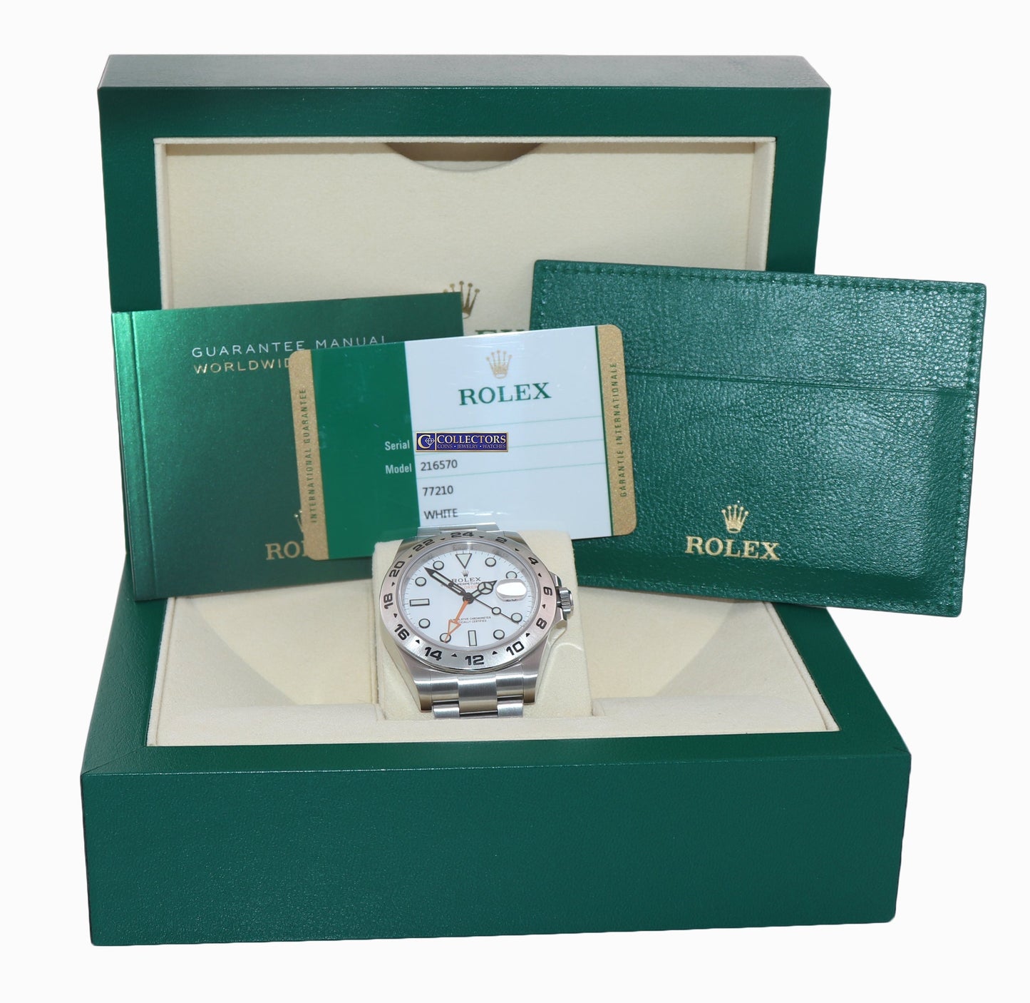 MINT 2017 PAPERS Rolex Explorer II 42mm 216570 Polar White Dial Steel Watch Box