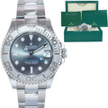 MINT 2020 Rolex Yacht-Master 268622 Steel Rhodium 37MM Blue Hand Watch Box