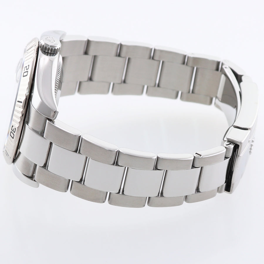 MINT Rolex 116264 DateJust Turn-O-Graph Steel White Gold Fluted Bezel Watch Box