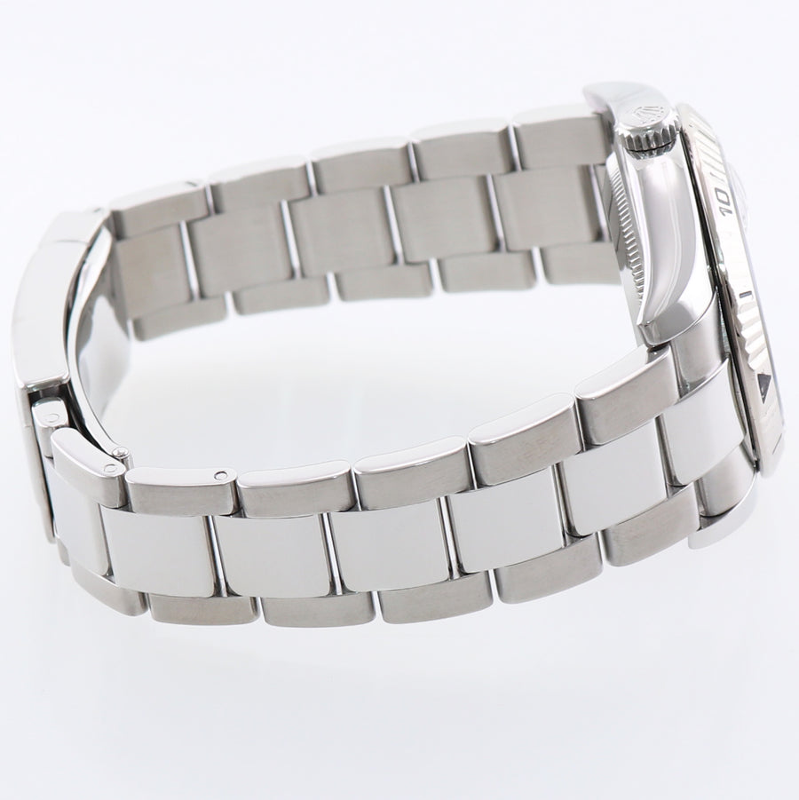 MINT Rolex 116264 DateJust Turn-O-Graph Steel White Gold Fluted Bezel Watch Box