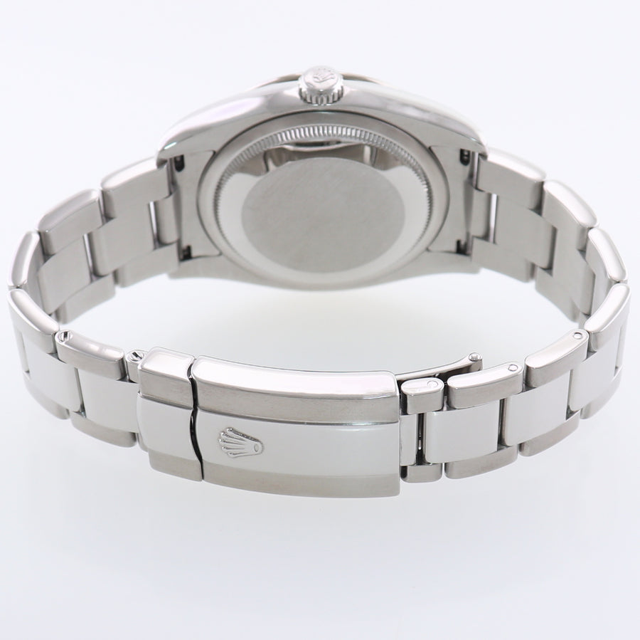 MINT Rolex 116264 DateJust Turn-O-Graph Steel White Gold Fluted Bezel Watch Box