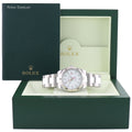 MINT Rolex 116264 DateJust Turn-O-Graph Steel White Gold Fluted Bezel Watch Box