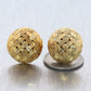 Tiffany & Co. 18k Yellow Gold Basket Weave Dome Post Clip Earrings