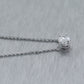 14k White Gold 0.64ct Marquise Cut Diamond Solitaire Pendant 18" Necklace