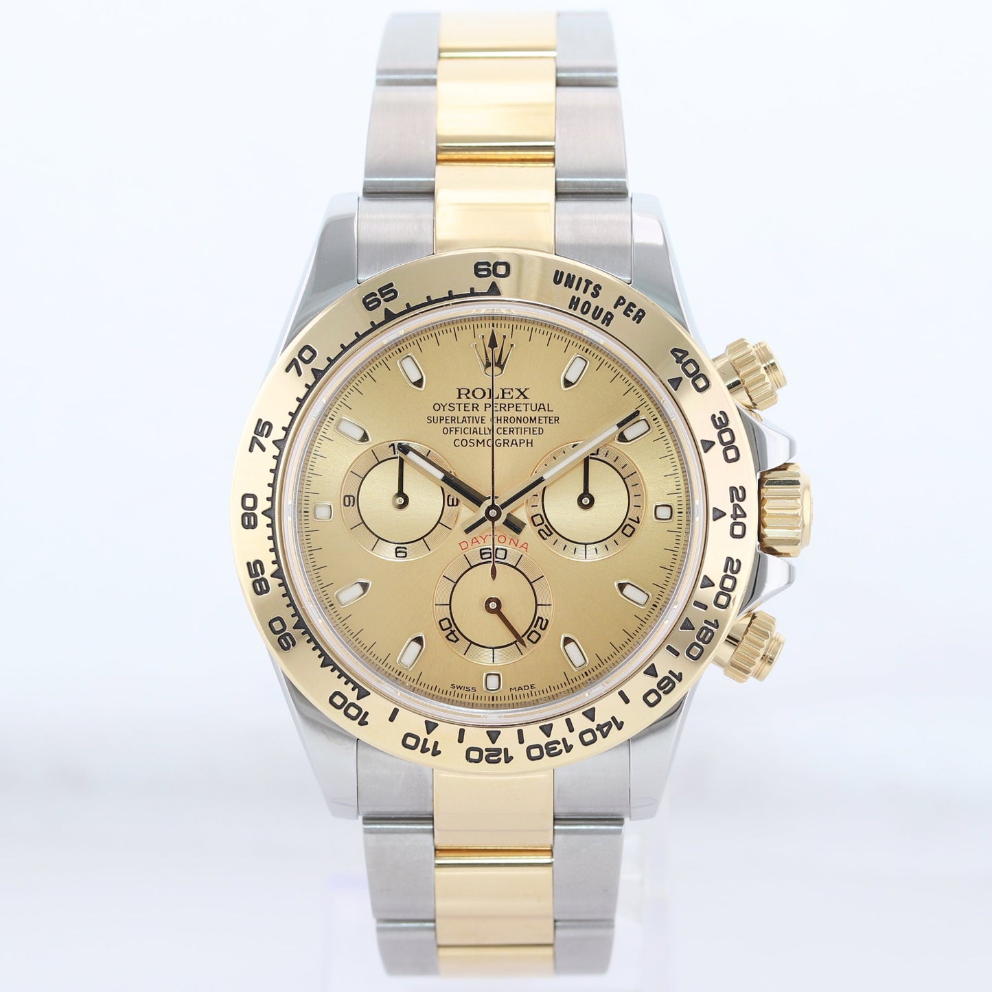 2020 Rolex Daytona 116503 Champagne Chronograph Two Tone Steel Gold Watch Box