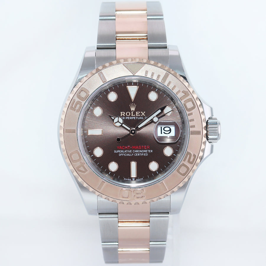 2025 NEW PAPERS Rolex 40mm Yacht-Master 126621 Chocolate Everose Gold Two Tone Watch Box