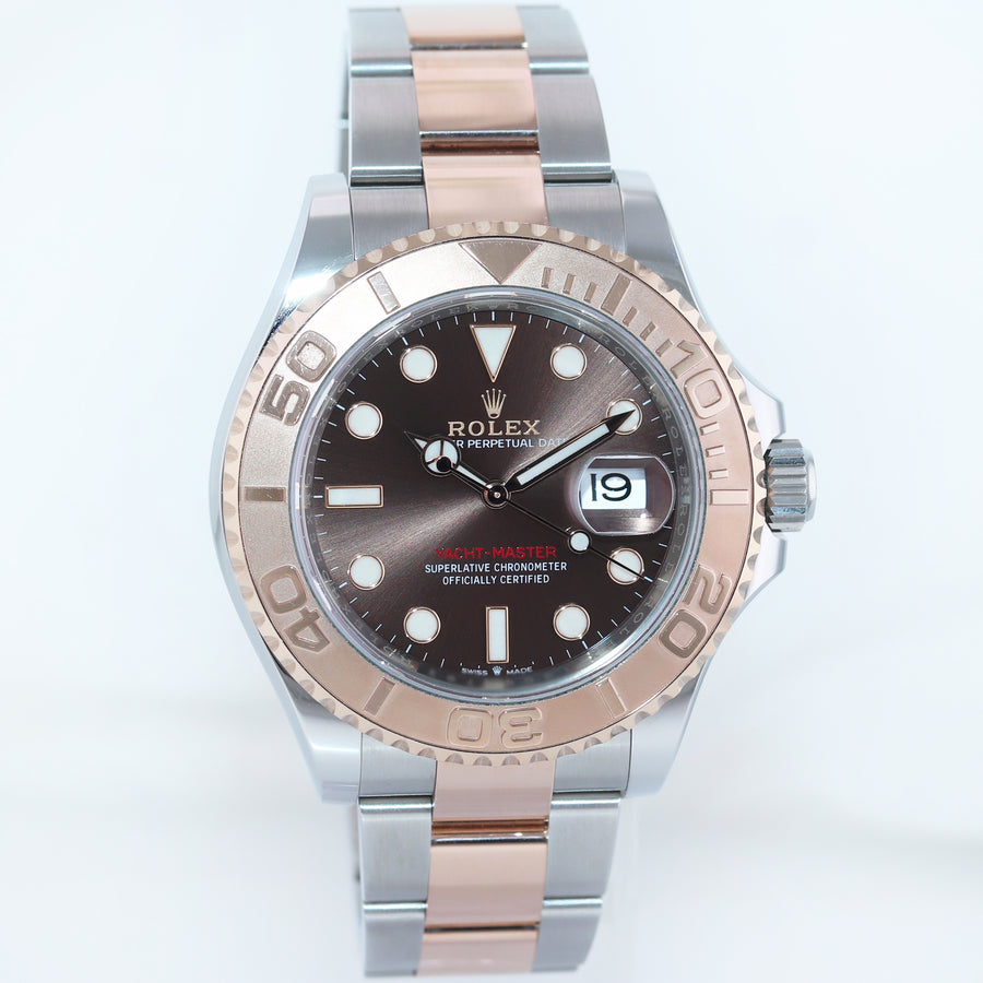 2025 NEW PAPERS Rolex 40mm Yacht-Master 126621 Chocolate Everose Gold Two Tone Watch Box