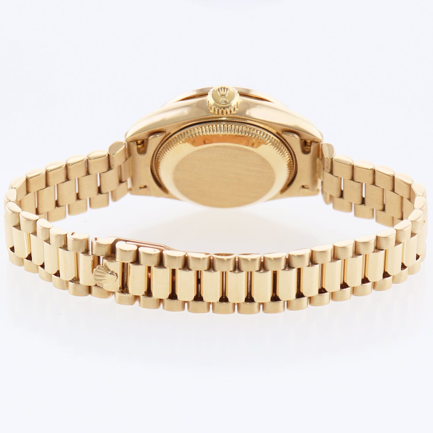 Pearl Diamond Ladies Rolex DateJust President 26mm 69178 Yellow Gold Watch Box