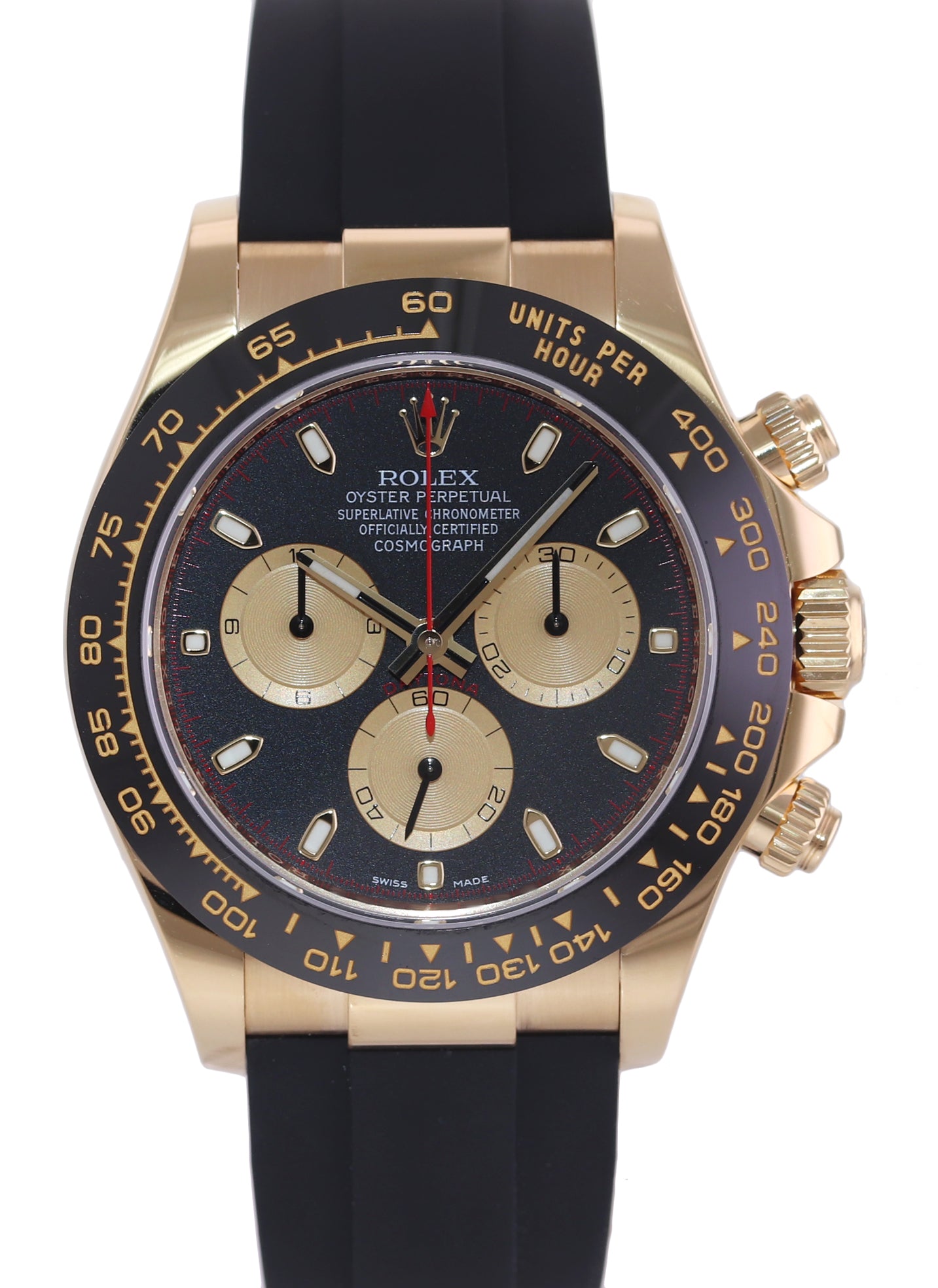 MINT PAPERS 2021 Rolex Daytona 116518LN Gold Paul Newman Oysterflex Black Watch Box